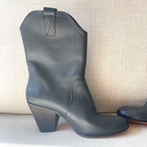 Rachel Comey Black Cowboy Western style boot